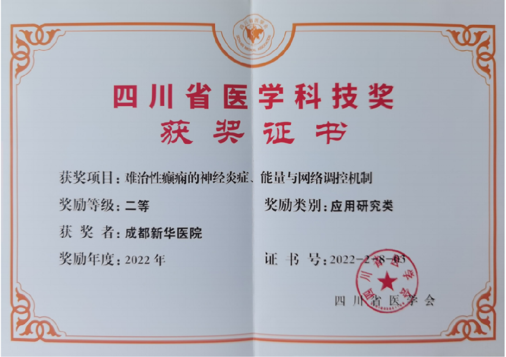 科研活力持续释放，我院1例应用研究类项目获“四川省医学科技奖”！